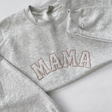 Mama Embroidered Sweatshirt Mauve