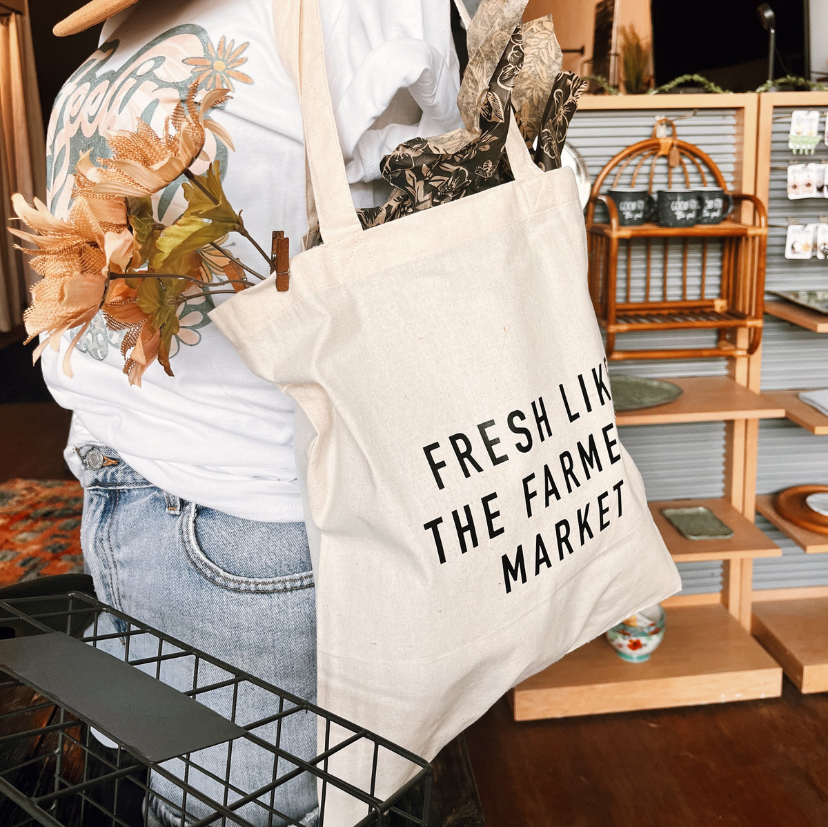 Farmers discount market tote