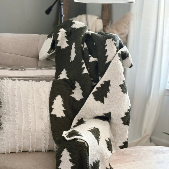 Tree Reversible Cozy Soft Throw Blanket