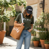 Mama Oversized Army Green Tee