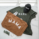 Mama Oversized Army Green Tee