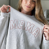 Mama Embroidered Sweatshirt Mauve
