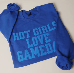 Hot Girls Love Gameday Puff Sweatshirt