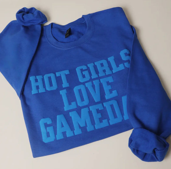 Hot Girls Love Gameday Puff Sweatshirt