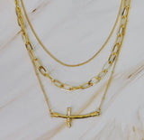 Cross Layered Necklace