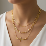 Cross Layered Necklace