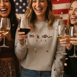 USA Icons Embroidered Sweatshirt