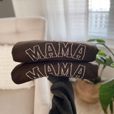 Mama Embroidered Chocolate Sweatshirt