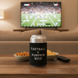 Football + Pumpkin Beer Coozie