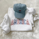 America Embroidered Sweatshirt